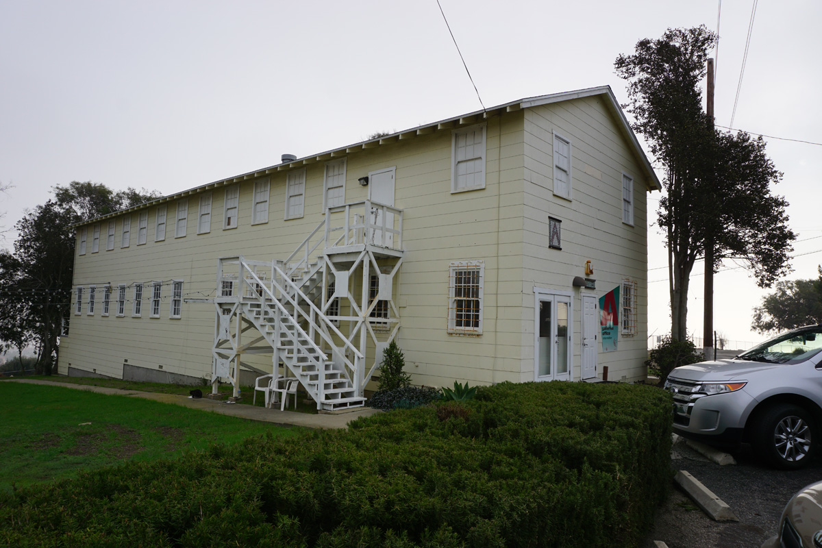 Building A, side staircase