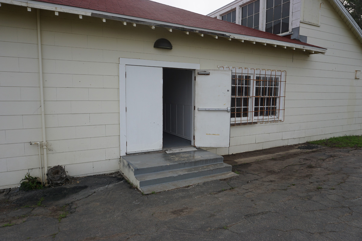 Building H, west doors