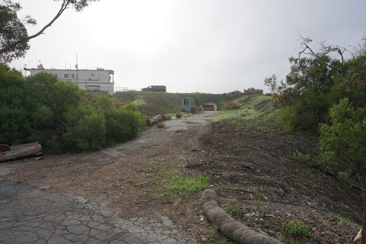 Looking south toward Guard Shack