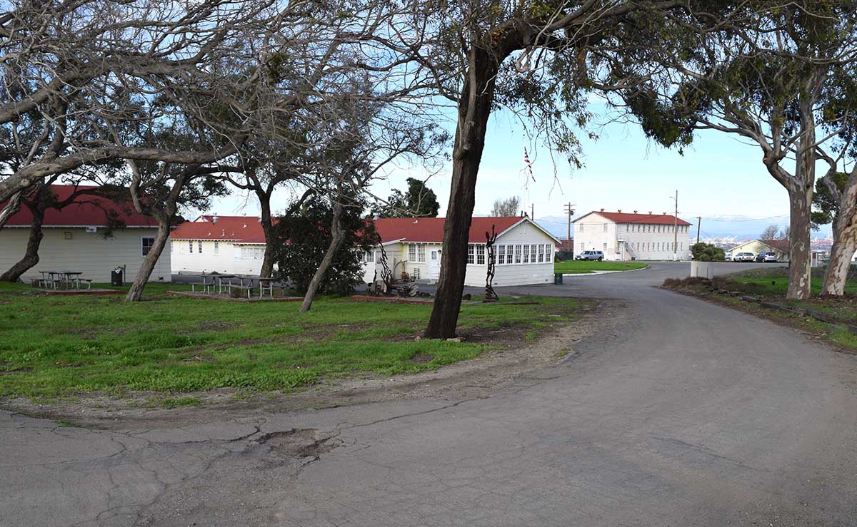 Looking toward building H and G